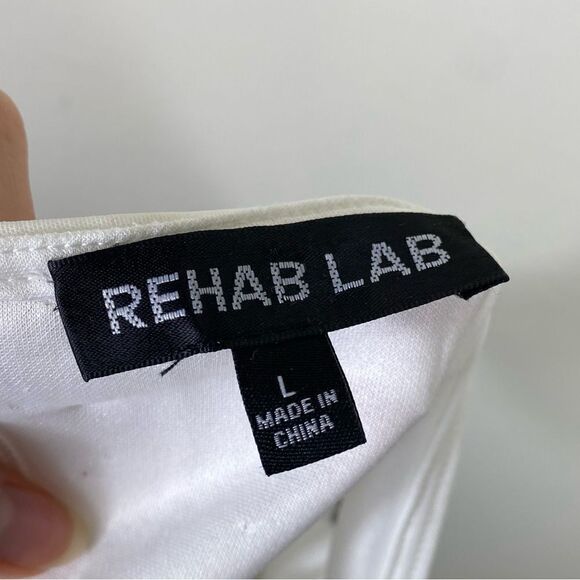 Rehab Lab White Structured Sleeveless Strapless Corset Top - Picture 4 of 6